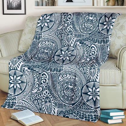 Polynesian Pattern Print Design A03 Premium Blanket
