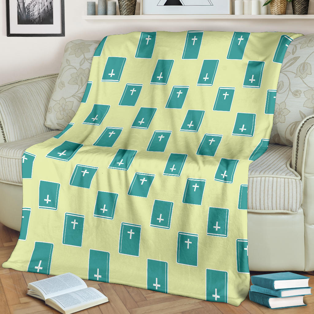 Bible Pattern Print Design 04 Premium Blanket