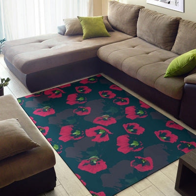 Morning Glory Pattern Print Design 01 Area Rug