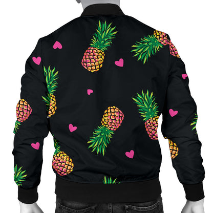 Neon Pineapple Pattern Print Design A04 Men Bomber Jacket