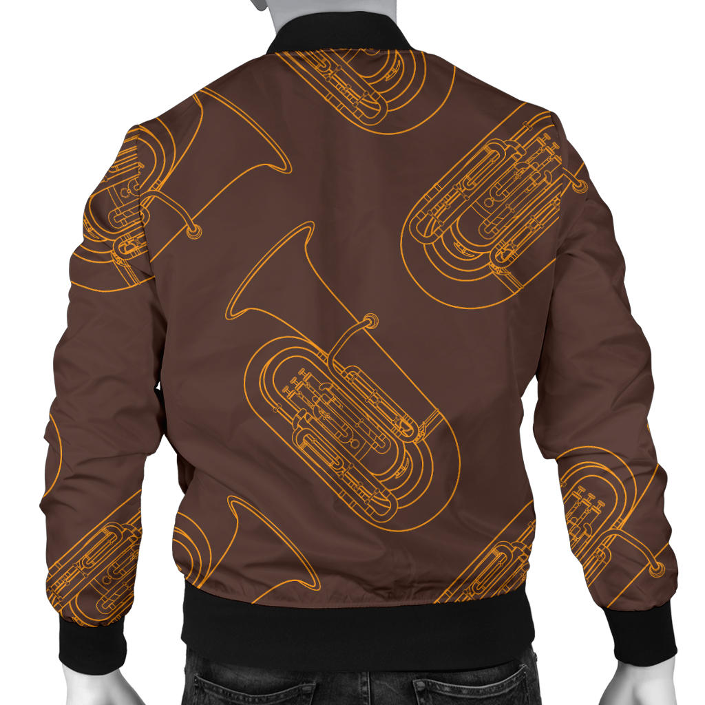 Tuba Pattern Print Design 02 Men Bomber Jacket