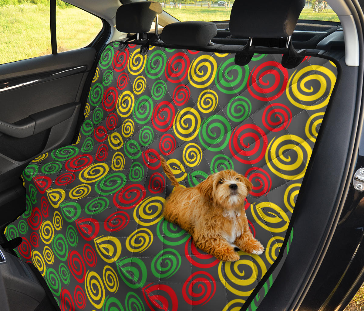 Rastafarian Pattern Print Design A05 Rear Dog Car Seat Cover Hammock