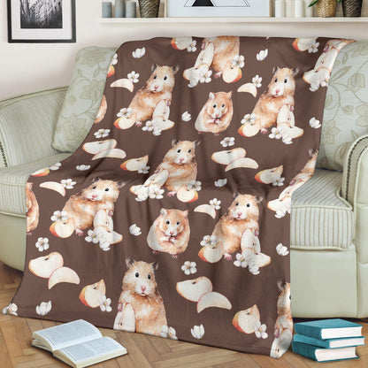 Hamster Pattern Print Design 03 Premium Blanket