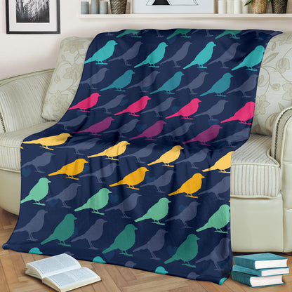 Birds Pattern Print Design 01 Premium Blanket