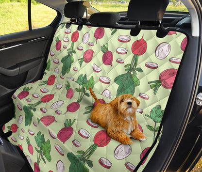 Radish Pattern Print Design A04 Rear Dog Car Seat Cover Hammock