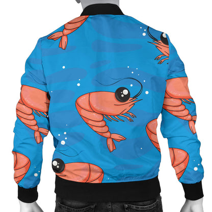 Prawn Cute Pattern Print Design 03 Men Bomber Jacket