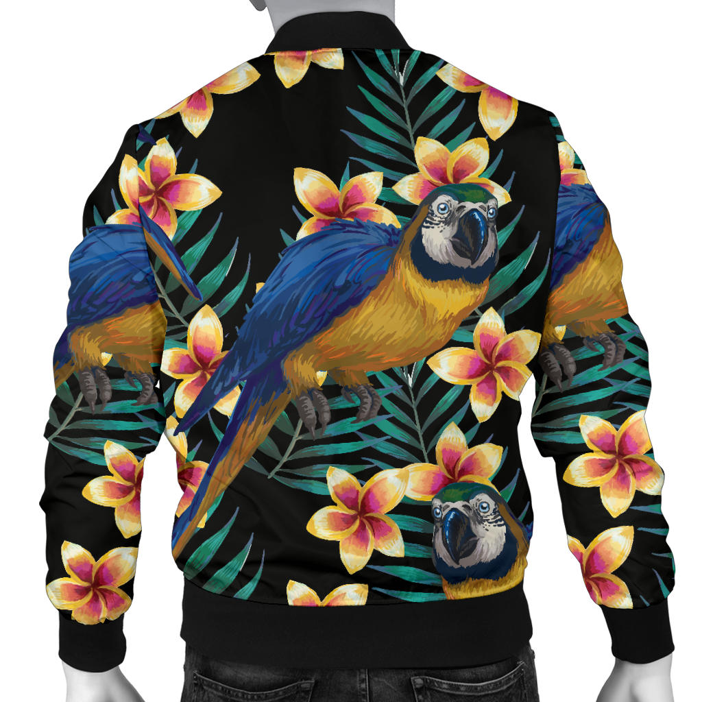 Macaw Pattern Print Design 01 Men Bomber Jacket