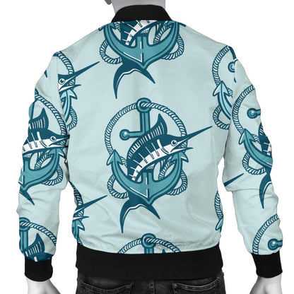Swordfish Pattern Print Design 03 Men Bomber Jacket