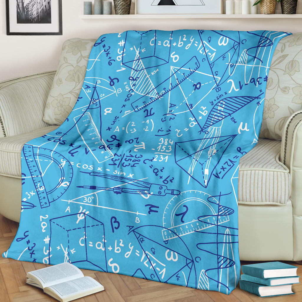 Math Pattern Print Design 02 Premium Blanket