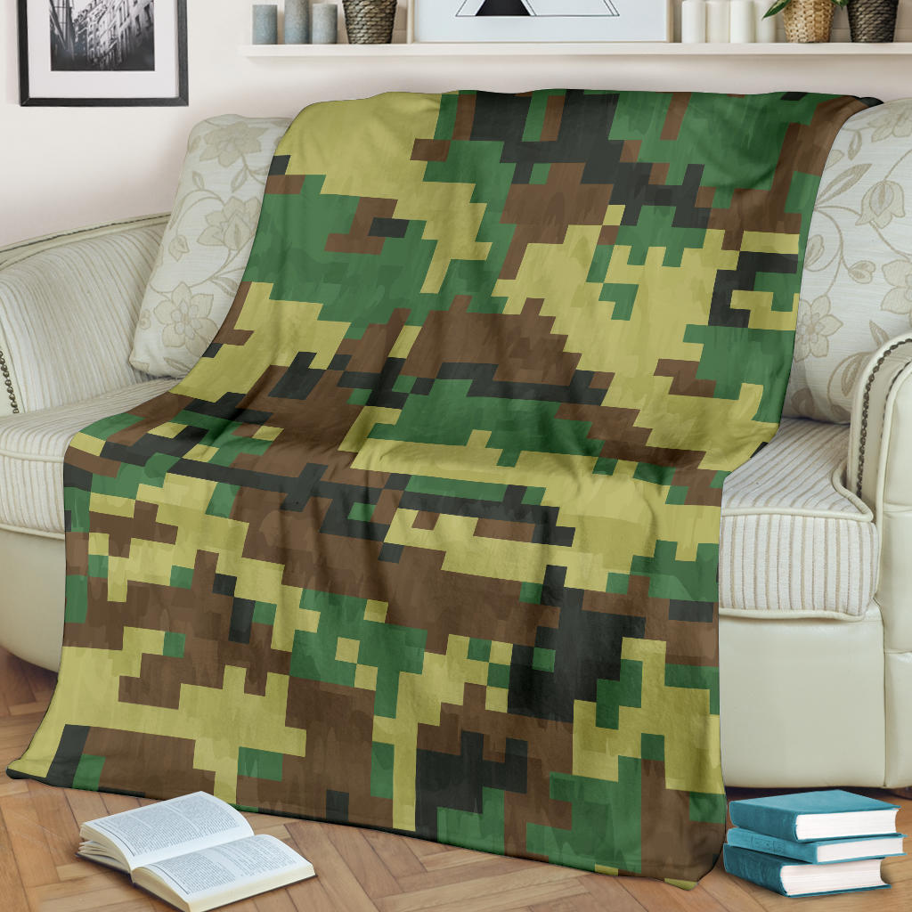 ACU Army Digital Pattern Print Design 02 Premium Blanket
