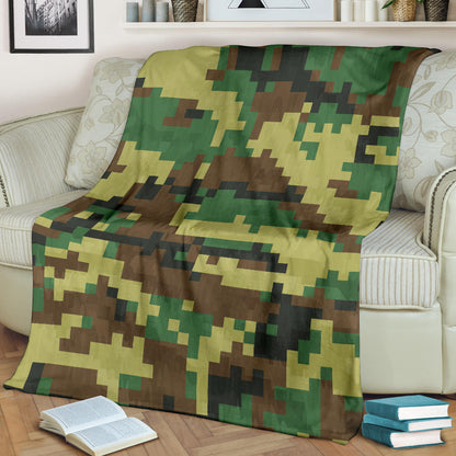 ACU Army Digital Pattern Print Design 02 Premium Blanket