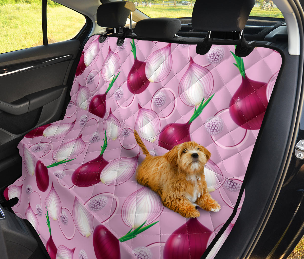 Onion Pattern Print Design A01 Rear Dog Car Seat Cover Hammock