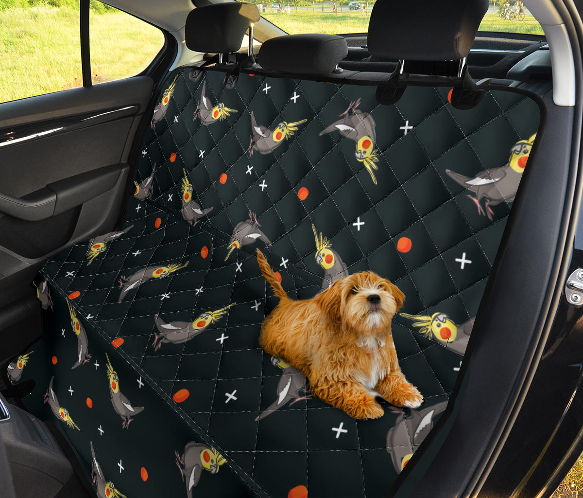Cockatiel Pattern Print Design 02 Rear Dog Car Seat Cover Hammock