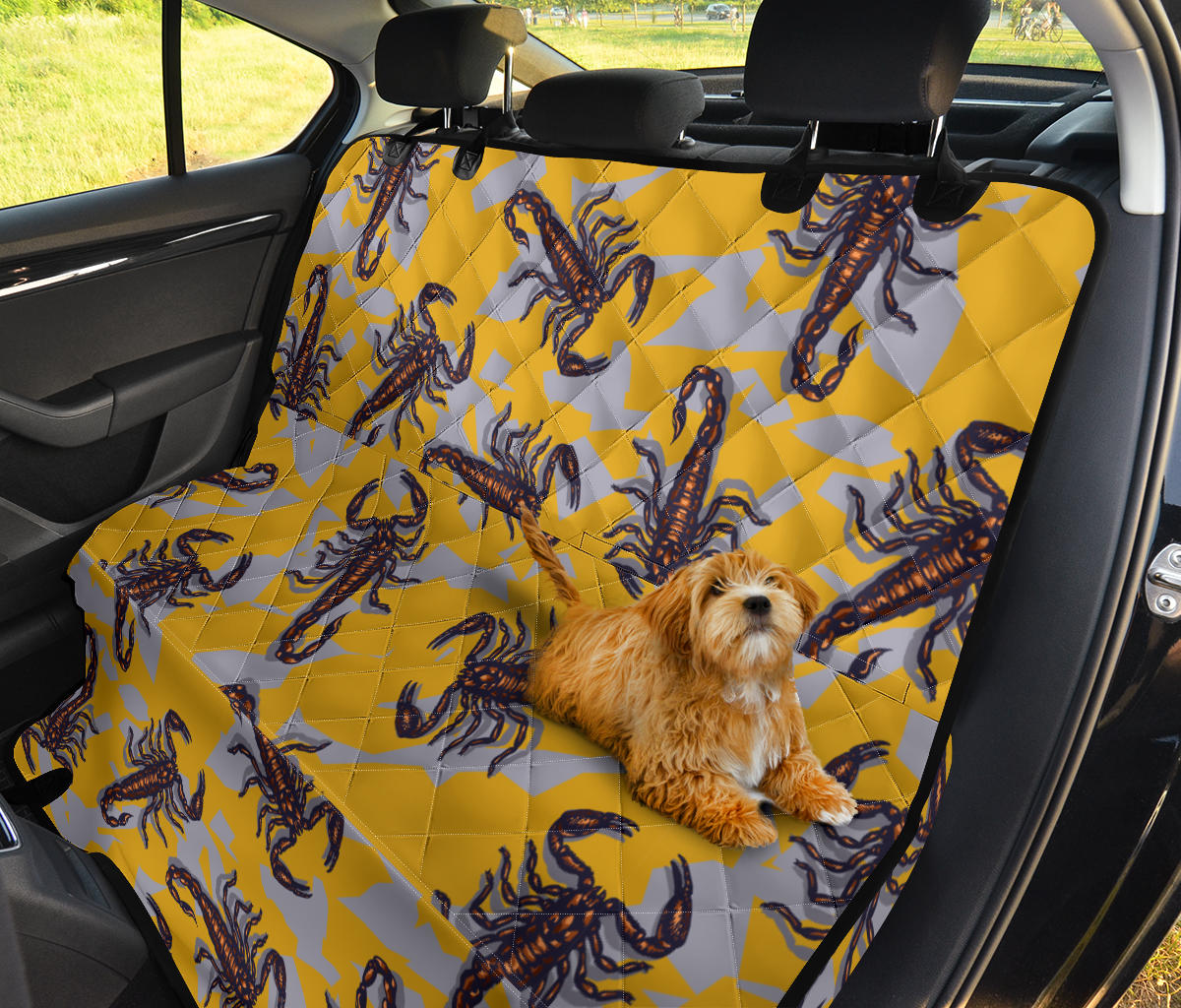 Scorpion Pattern Print Design 01 Rear Dog Car Seat Cover Hammock