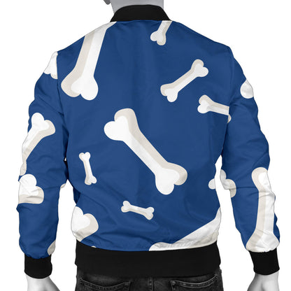 Dog Bone Pattern Print Design 03 Men Bomber Jacket