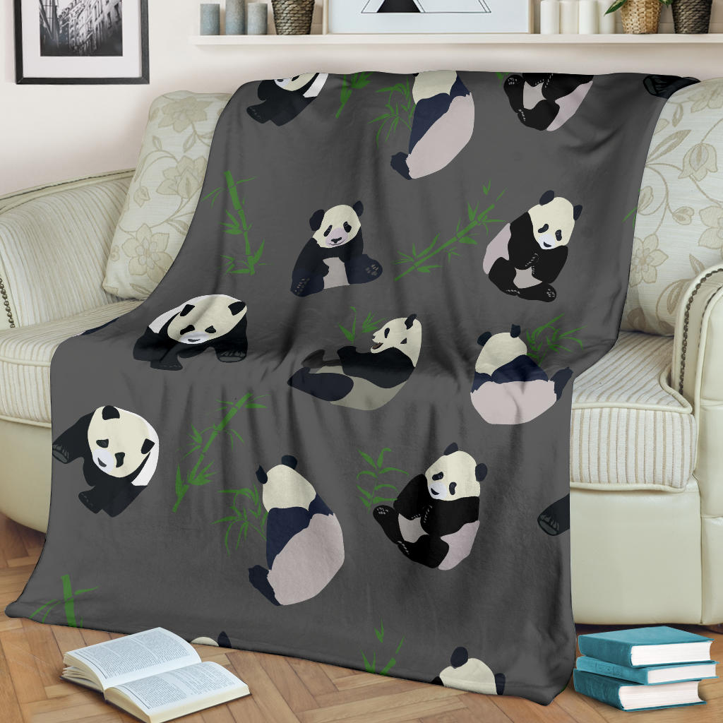 Panda Pattern Print Design A06 Premium Blanket