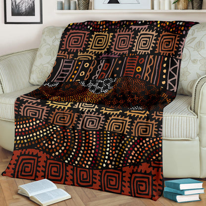 African Pattern Print Design 07 Premium Blanket