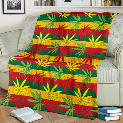 Rasta Pattern Print Design A03 Premium Blanket
