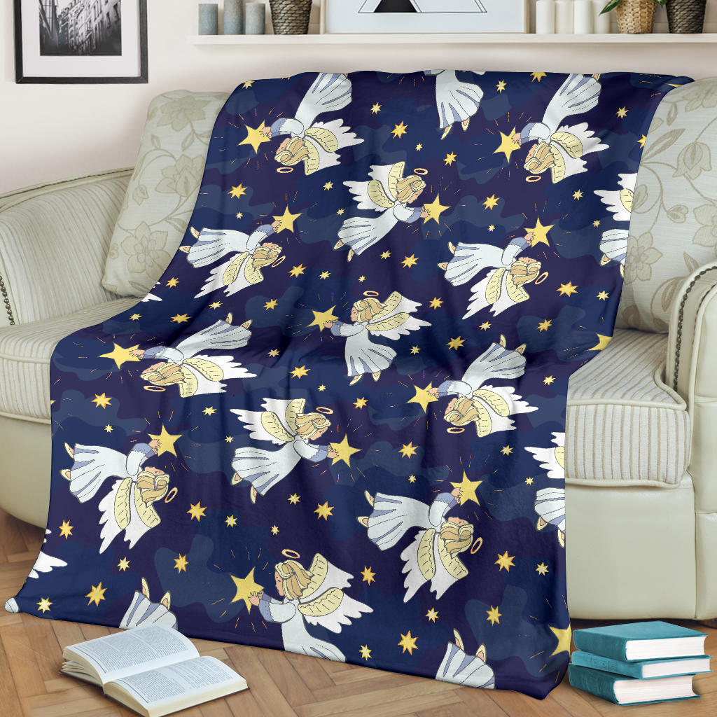 Angel Pattern Print Design 06 Premium Blanket