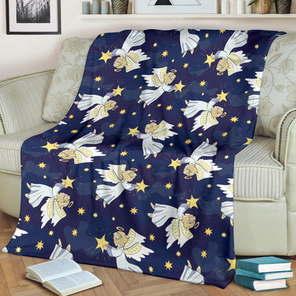 Angel Pattern Print Design 06 Premium Blanket