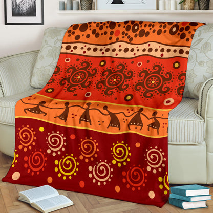 African Pattern Print Design 04 Premium Blanket