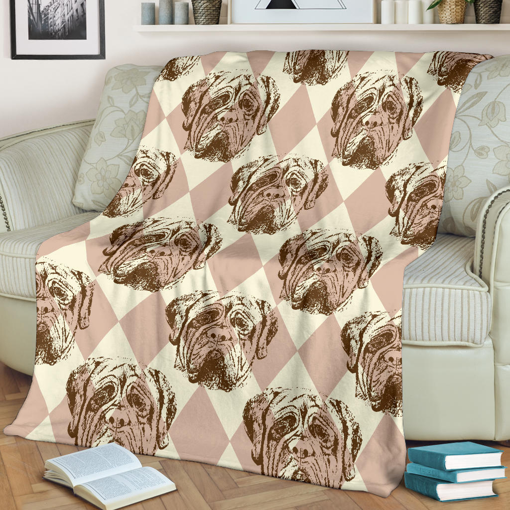 Mastiffs Pattern Print Design 01 Premium Blanket