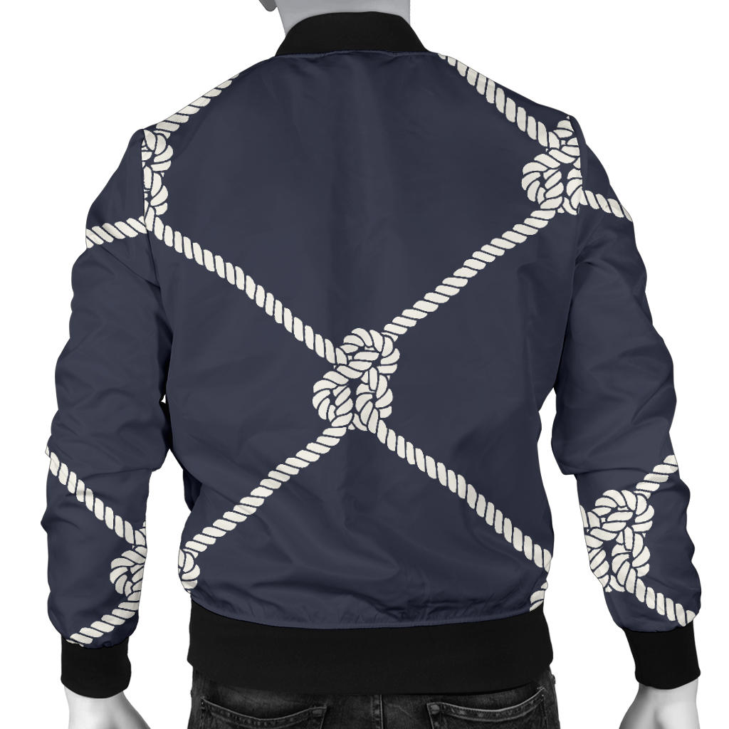 Rope Pattern Print Design A02 Men Bomber Jacket