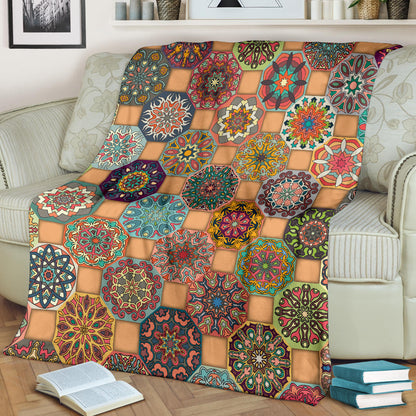 Boho Pattern Print Design 07 Premium Blanket