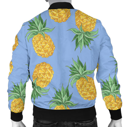 Pineapple Pattern Print Design A04 Men Bomber Jacket