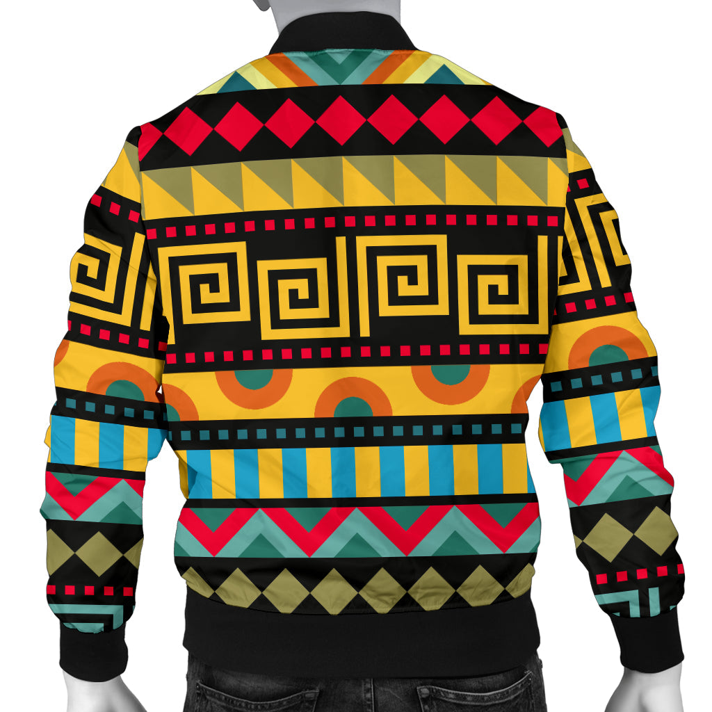 African Pattern Print Design 03 Men Bomber Jacket