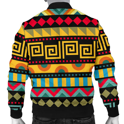 African Pattern Print Design 03 Men Bomber Jacket