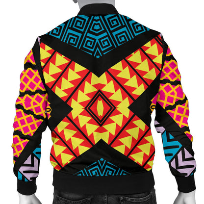Kaleidoscope Pattern Print Design 05 Men Bomber Jacket
