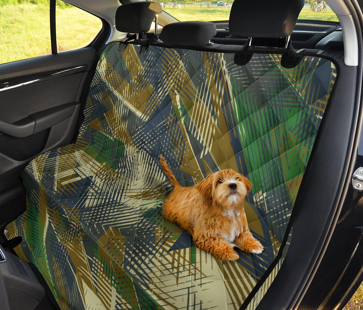 Military Camouflage Pattern Print Design 01 Rear Dog Car Seat Cover Hammock