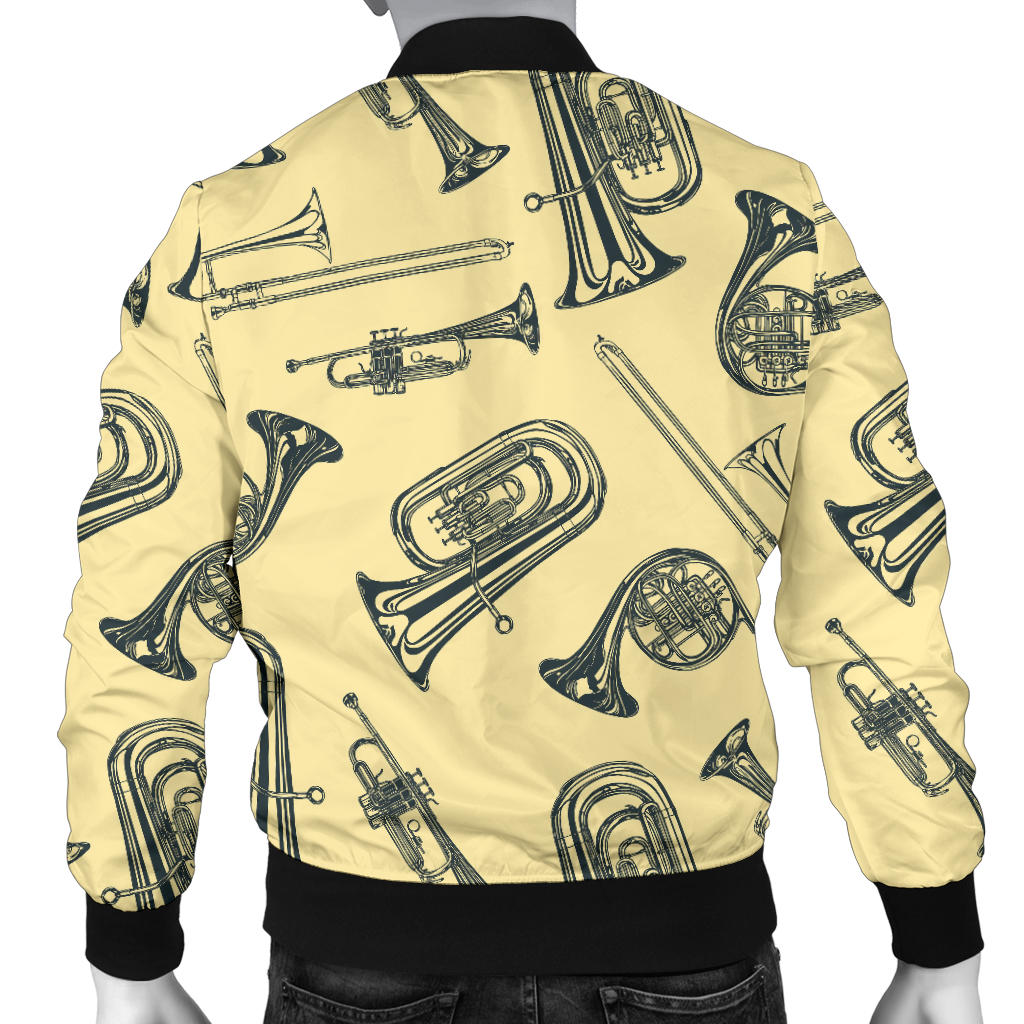 Tuba Pattern Print Design 01 Men Bomber Jacket