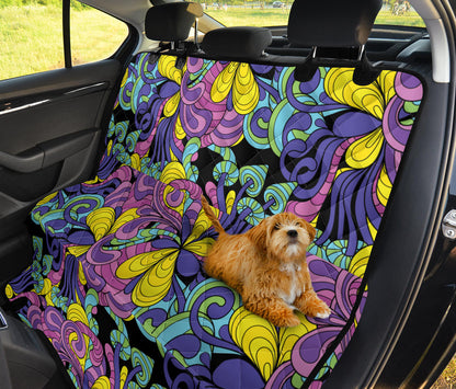 Psychedelic Pattern Print Design A04 Rear Dog Car Seat Cover Hammock