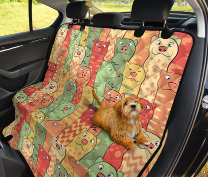 Ferret Pattern Print Design 01 Rear Dog Car Seat Cover Hammock