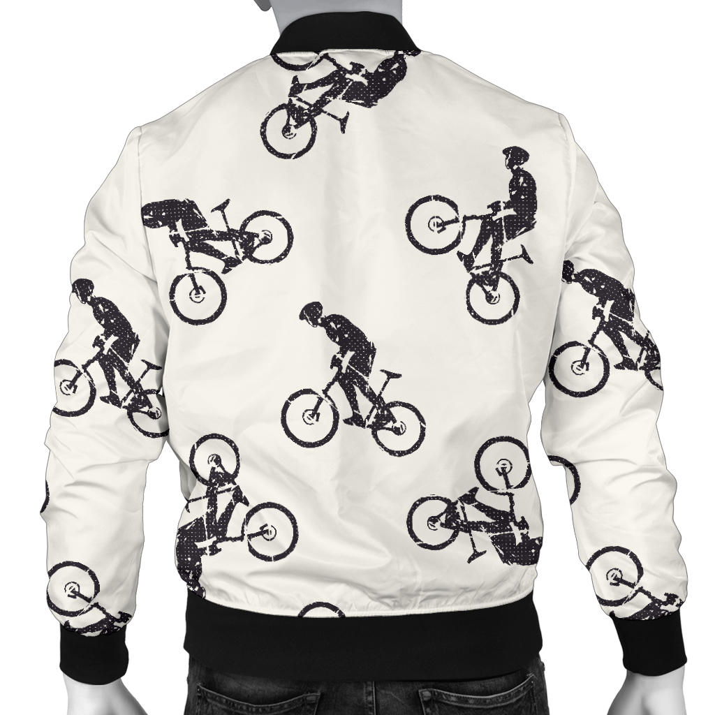 Mountain bike Pattern Print Design 01 Men Bomber Jacket