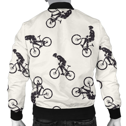 Mountain bike Pattern Print Design 01 Men Bomber Jacket