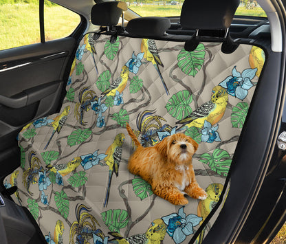 Parakeet Pattern Print Design A02 Rear Dog Car Seat Cover Hammock