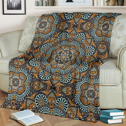 Mandala Pattern Print Design 05 Premium Blanket