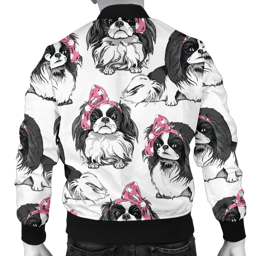 Japanese Chin Pattern Print Design 01 Men Bomber Jacket