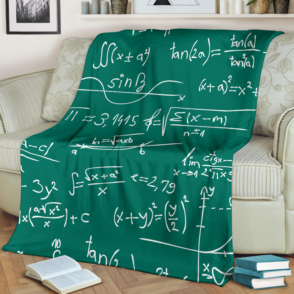 Math Pattern Print Design 01 Premium Blanket