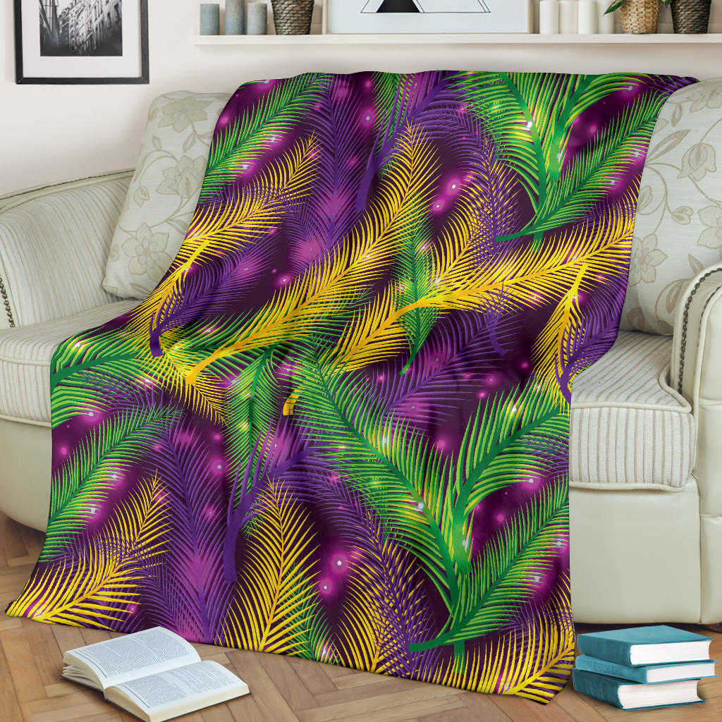 Mardi Gras Pattern Print Design 09 Premium Blanket