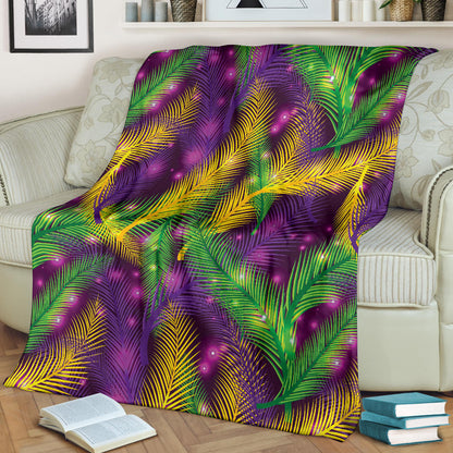Mardi Gras Pattern Print Design 09 Premium Blanket