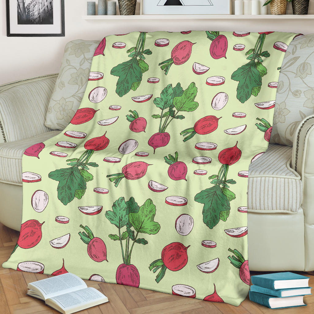Radish Pattern Print Design A04 Premium Blanket