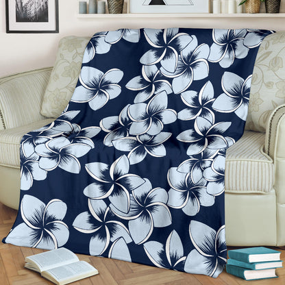 Plumeria Pattern Print Design A02 Premium Blanket