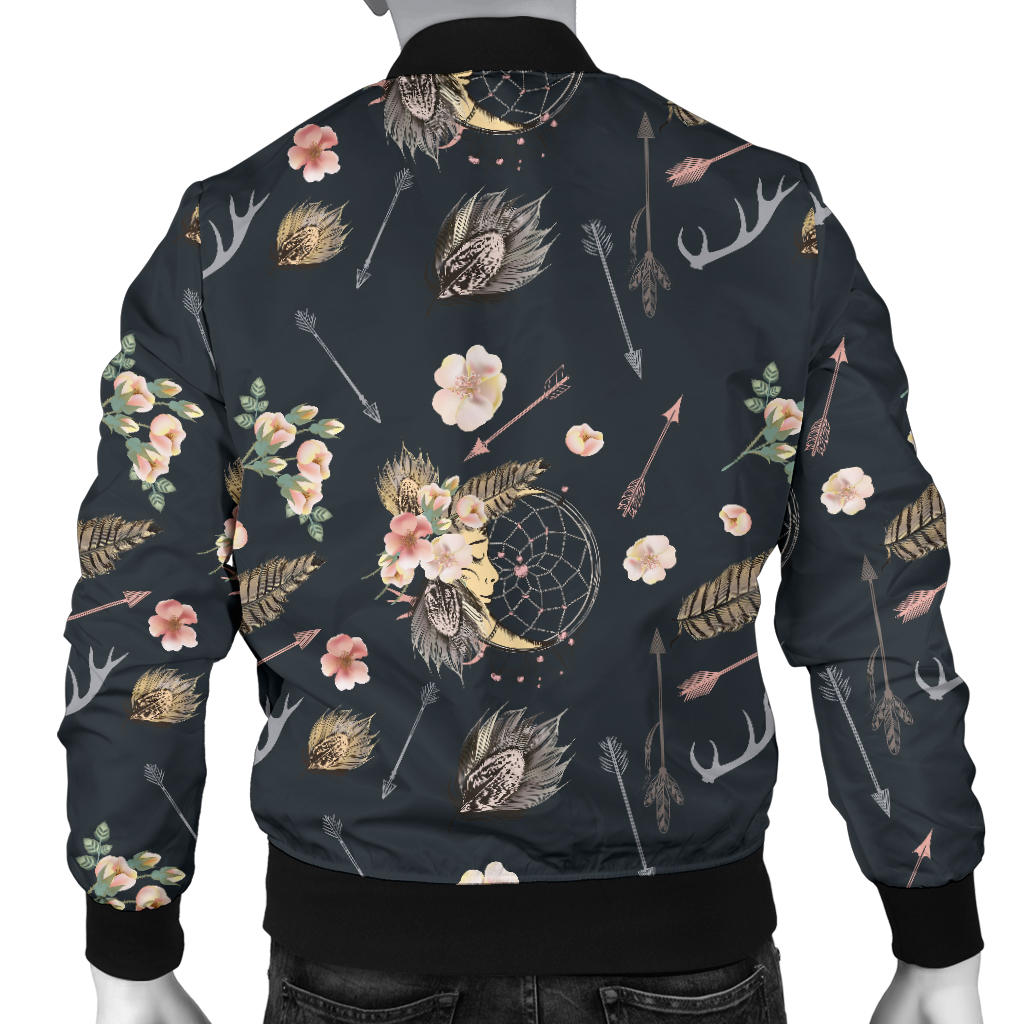 Bohemian Pattern Print Design 09 Men Bomber Jacket