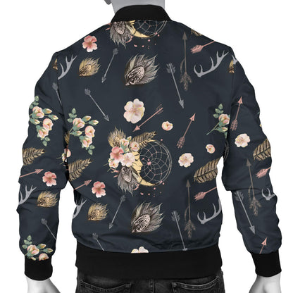 Bohemian Pattern Print Design 09 Men Bomber Jacket