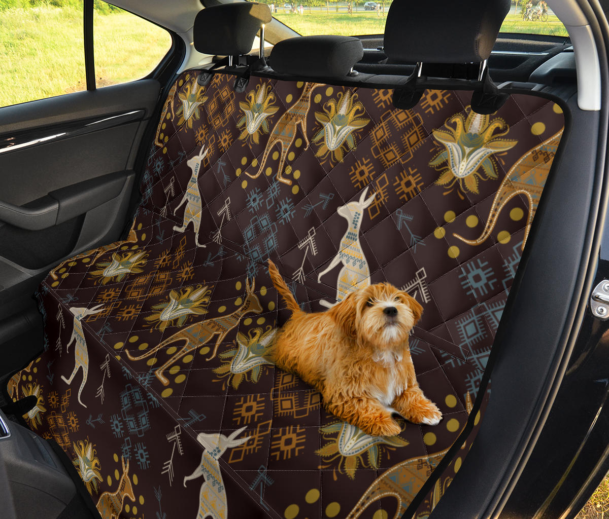 Kangaroos Pattern Print Design 03 Rear Dog Car Seat Cover Hammock
