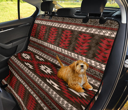 Native Pattern Print Design A03 Rear Dog Car Seat Cover Hammock